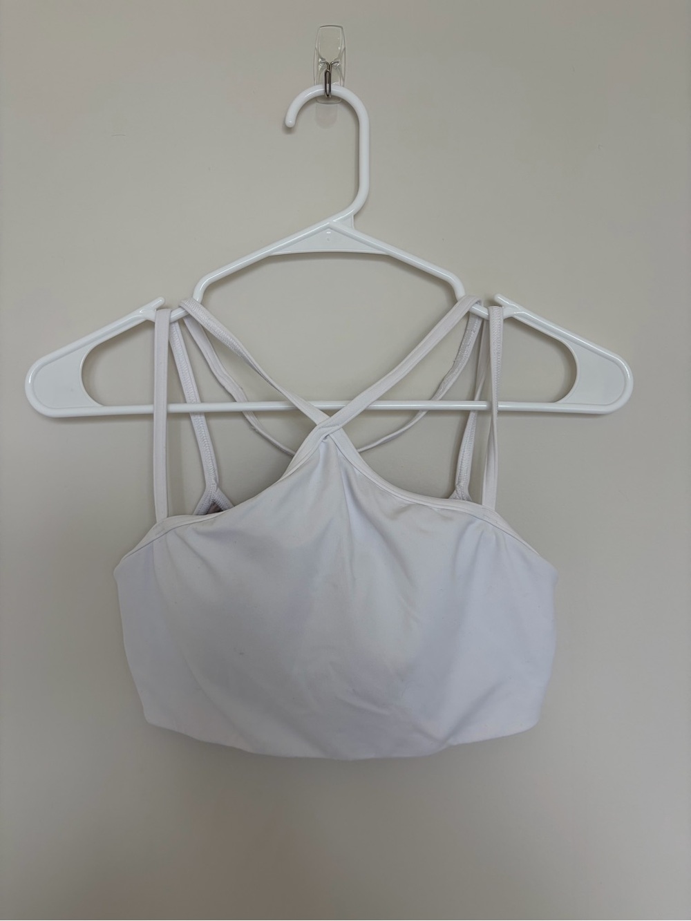 lululemon athletica White Strappy Cross-Back Sports Bralette